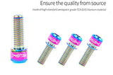 Pack of 4 pcs Titanium Bolts Screws for MTB Road Bicycle and Mountain Bike Disc Caliper, M6X20mm (Oil Slick)